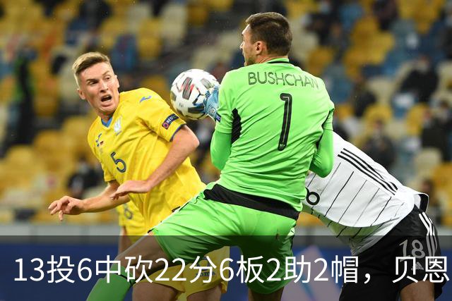 13投6中砍22分6板2助2帽，贝恩正负值+8助魔术胜尼克斯
